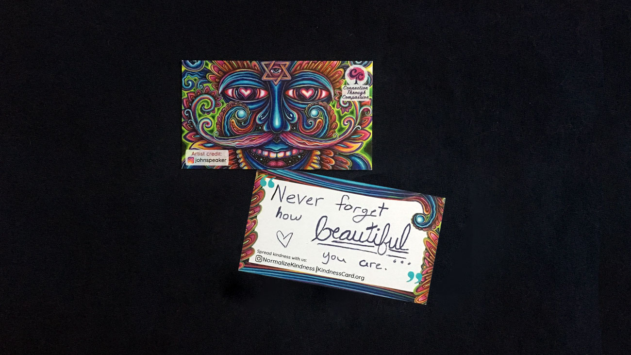 Product photo of the Eye Heart Realization Kindness Card Design